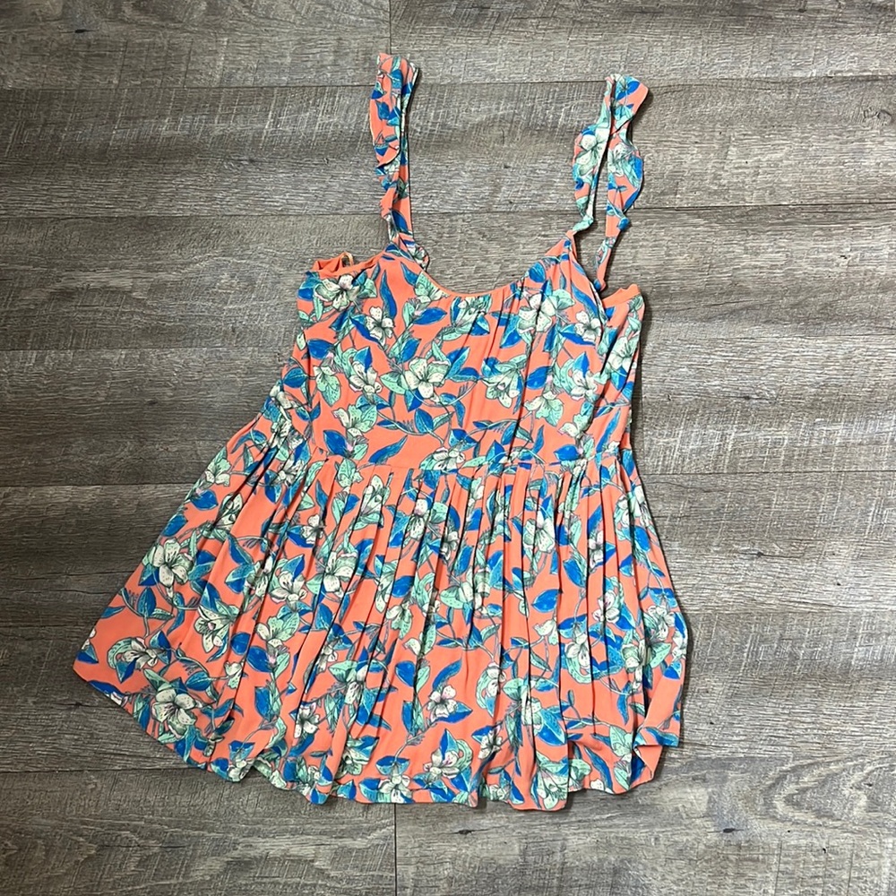 Free People - Orange Dear You Mini Sleeveless Dress